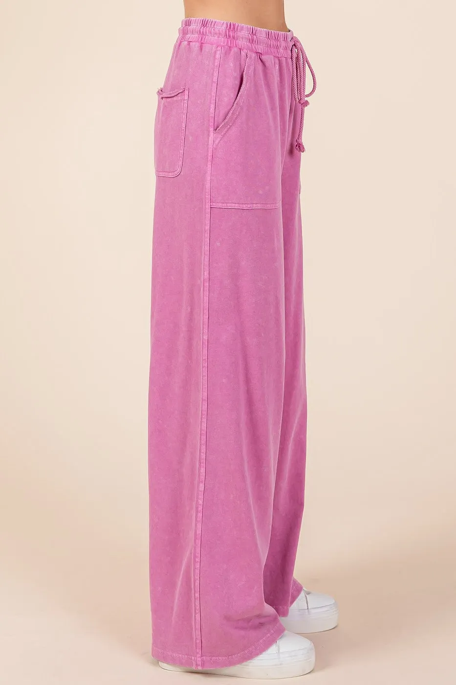 French Terry Wide Leg Pants