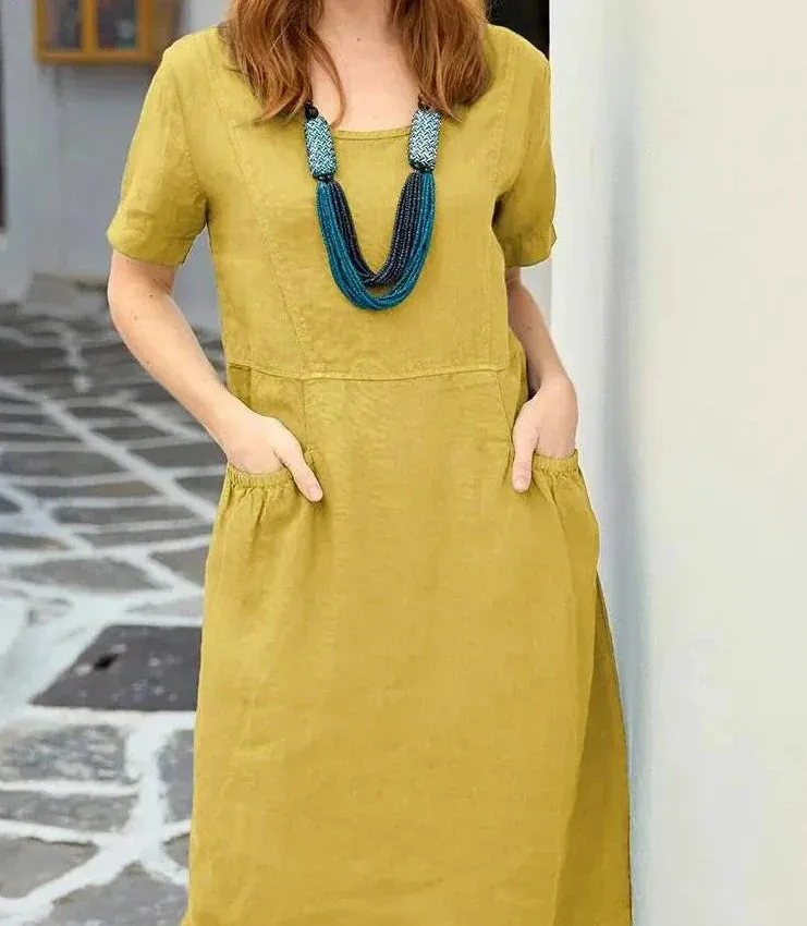 Gelbes Sommer-Midikleid - Lena