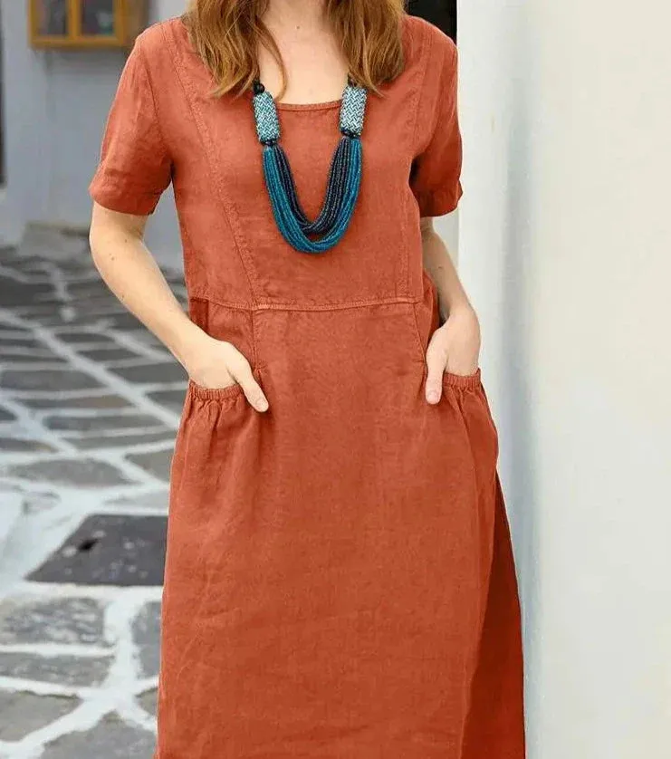 Gelbes Sommer-Midikleid - Lena