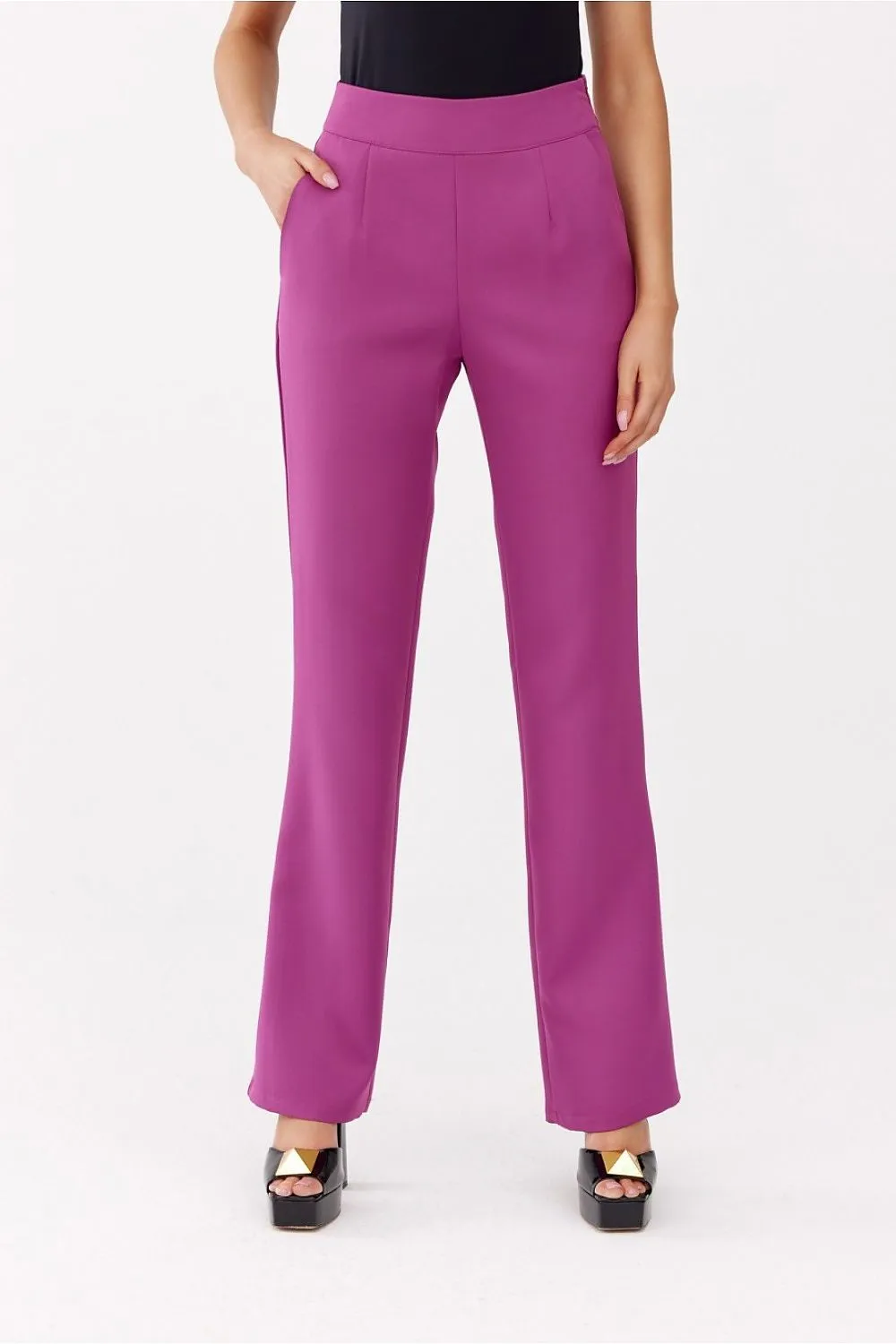 Gently Widening Straight Leg Trousers