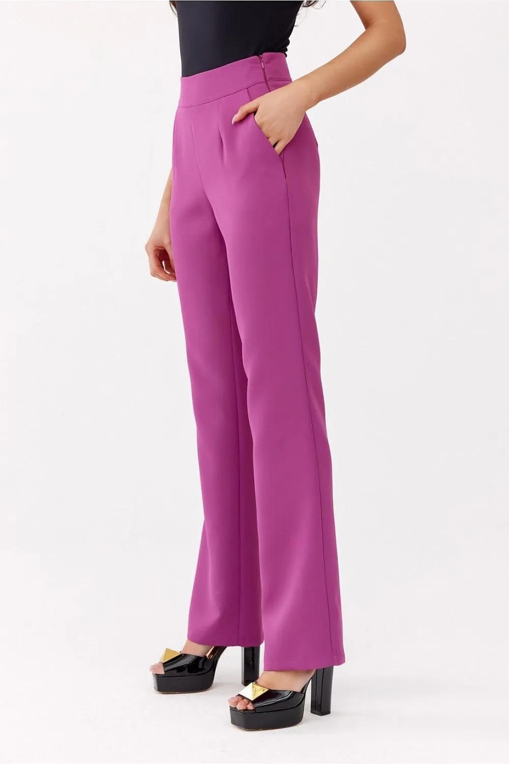 Gently Widening Straight Leg Trousers