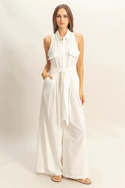 Gina Wide Leg Jumpsuit