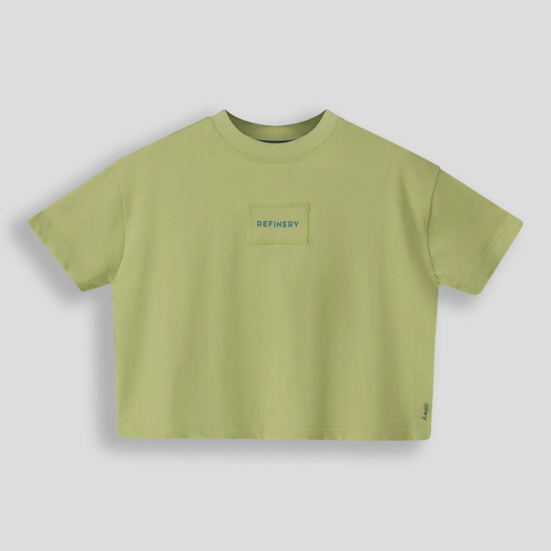 Girls Boxy Tee _ 154825 _ Green