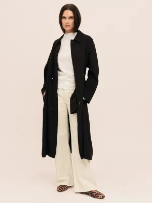 Glint Trench Coat - Black
