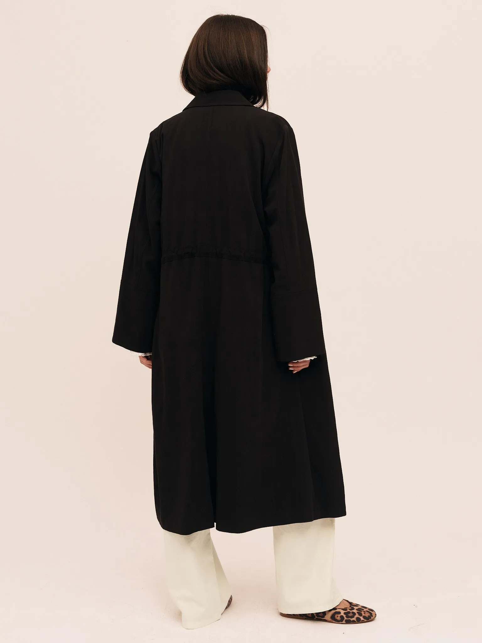 Glint Trench Coat - Black