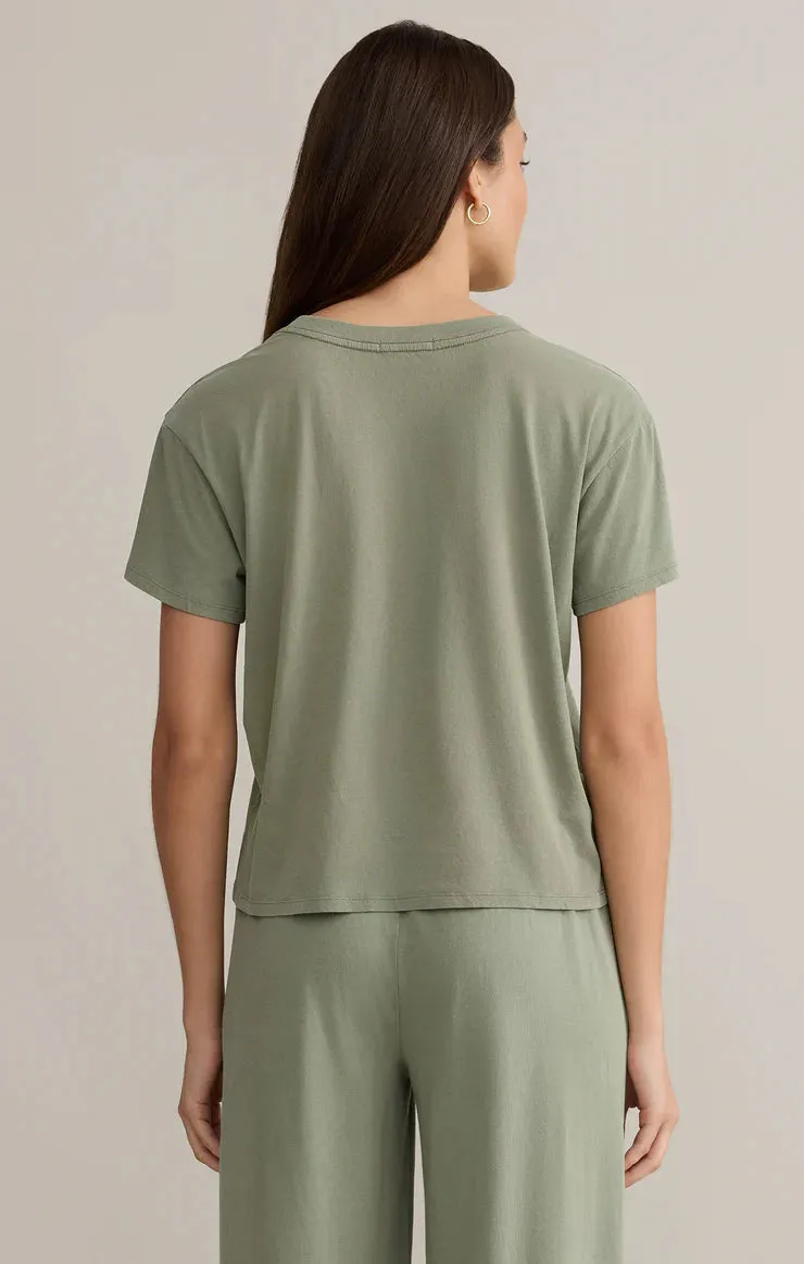 Go To Washed Tee-Avocado
