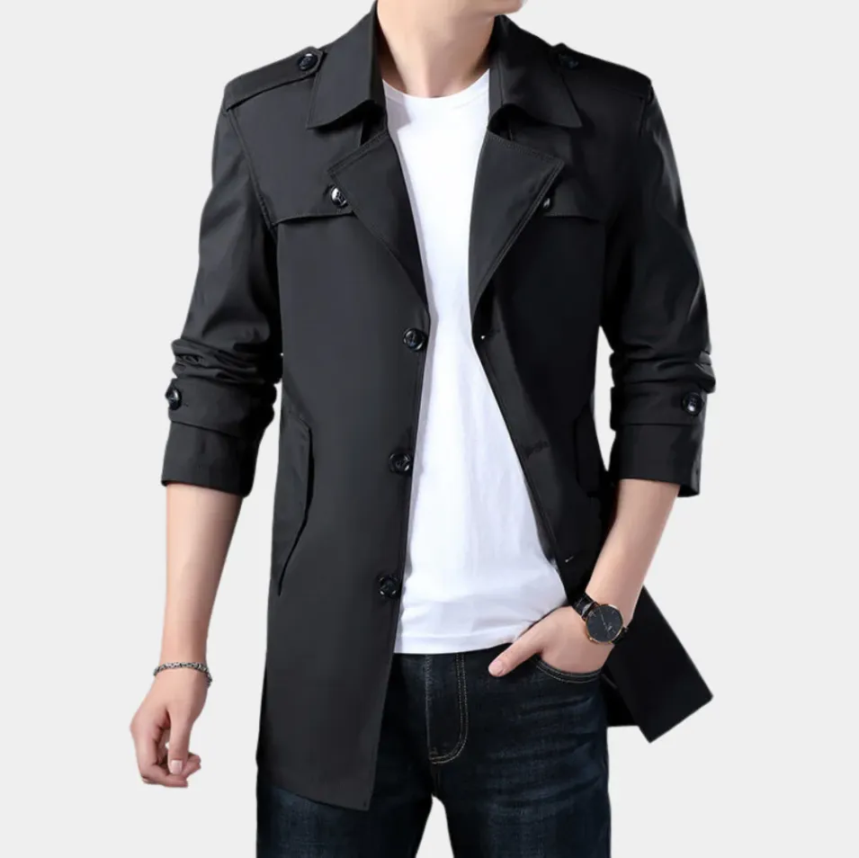 Gregorio - elegant classic trench coat for the modern man