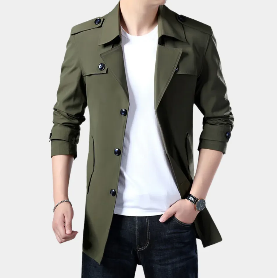 Gregorio - elegant classic trench coat for the modern man