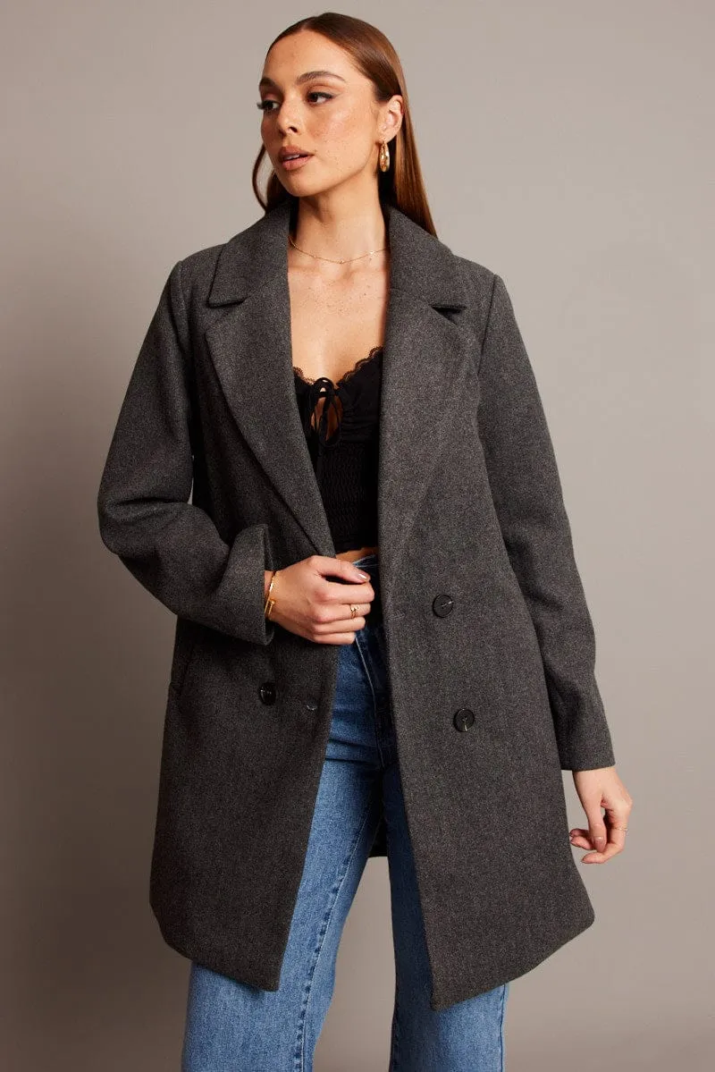 Grey Coat Long Sleeve
