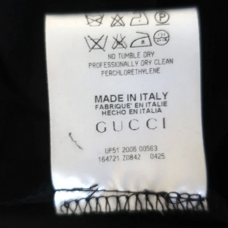 Gucci 2006 Silk Satin Trousers Black Size 40 Straight Leg Pants NEW