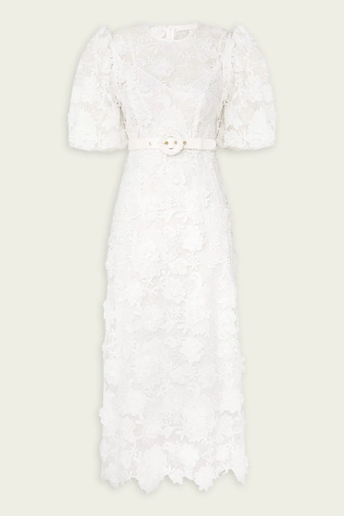 Halliday Lace Flower Dress in Ivory