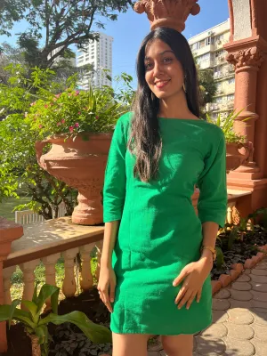 Handwoven Twiggy Woven Shift Cotton Dress