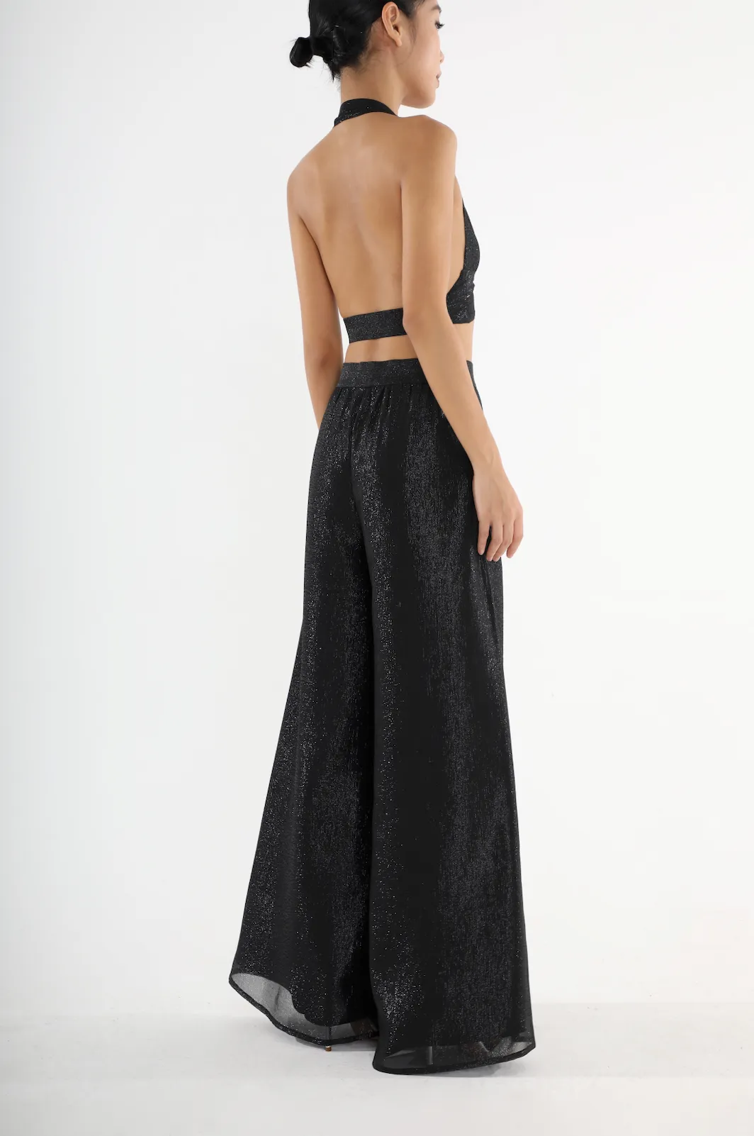 Harem Pants in Black Lurex