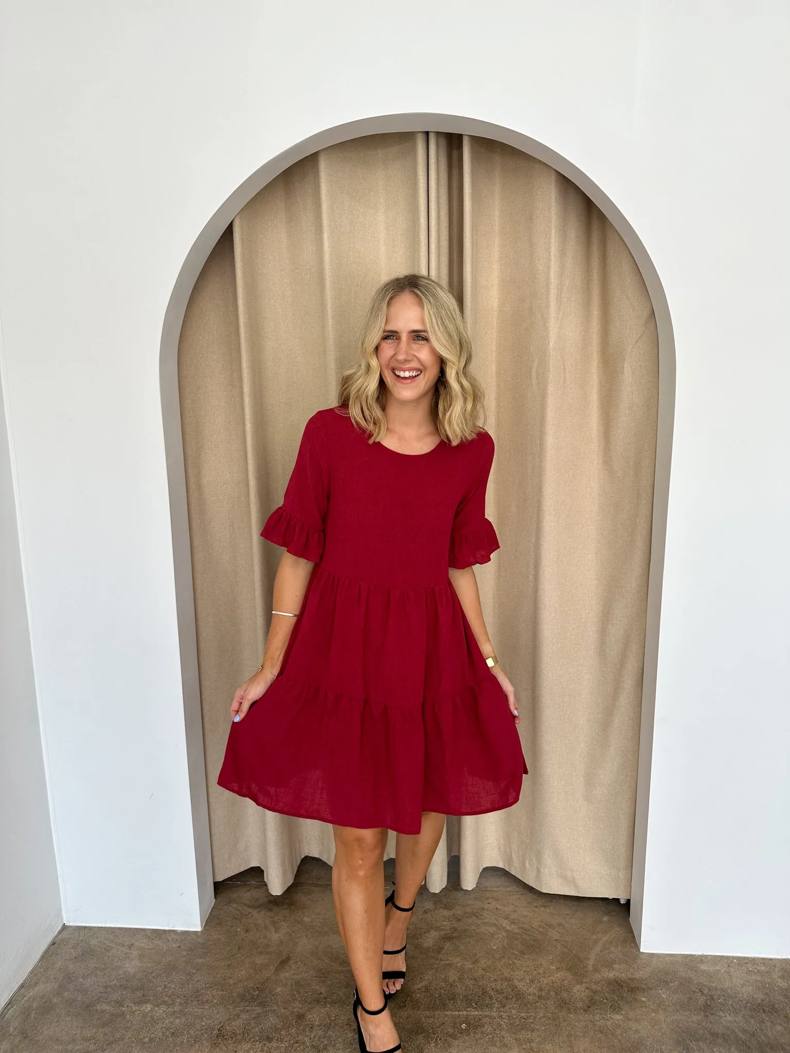 Hayden Dress -Red