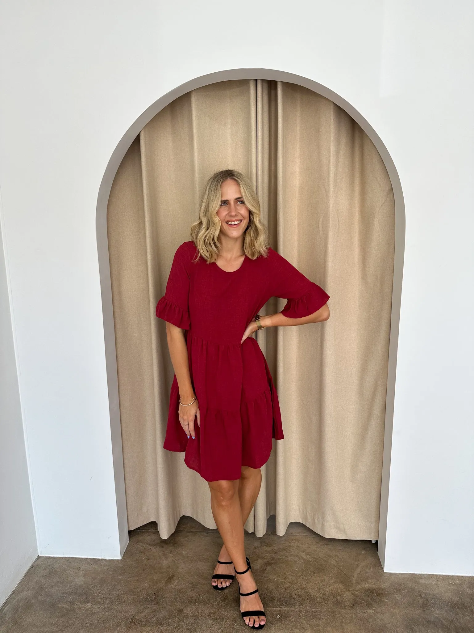 Hayden Dress -Red