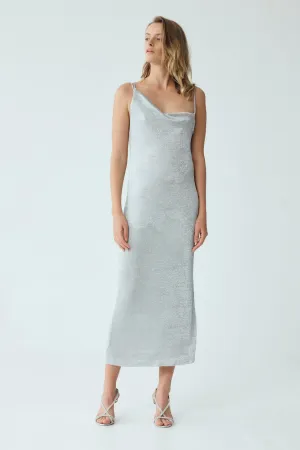 HEAVY METAL KNIT COWL SLIP | SILVER