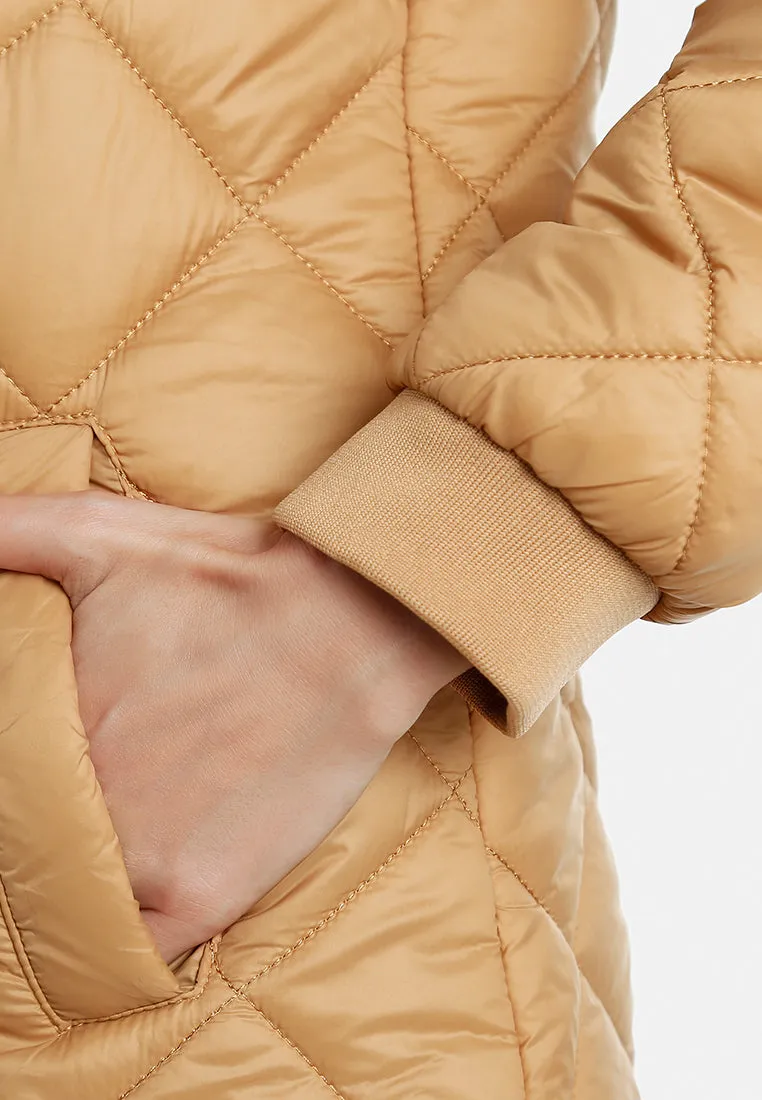 Hooded Longline Quilted Jacket by RUW