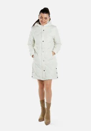Hooded Longline Quilted Jacket by RUW