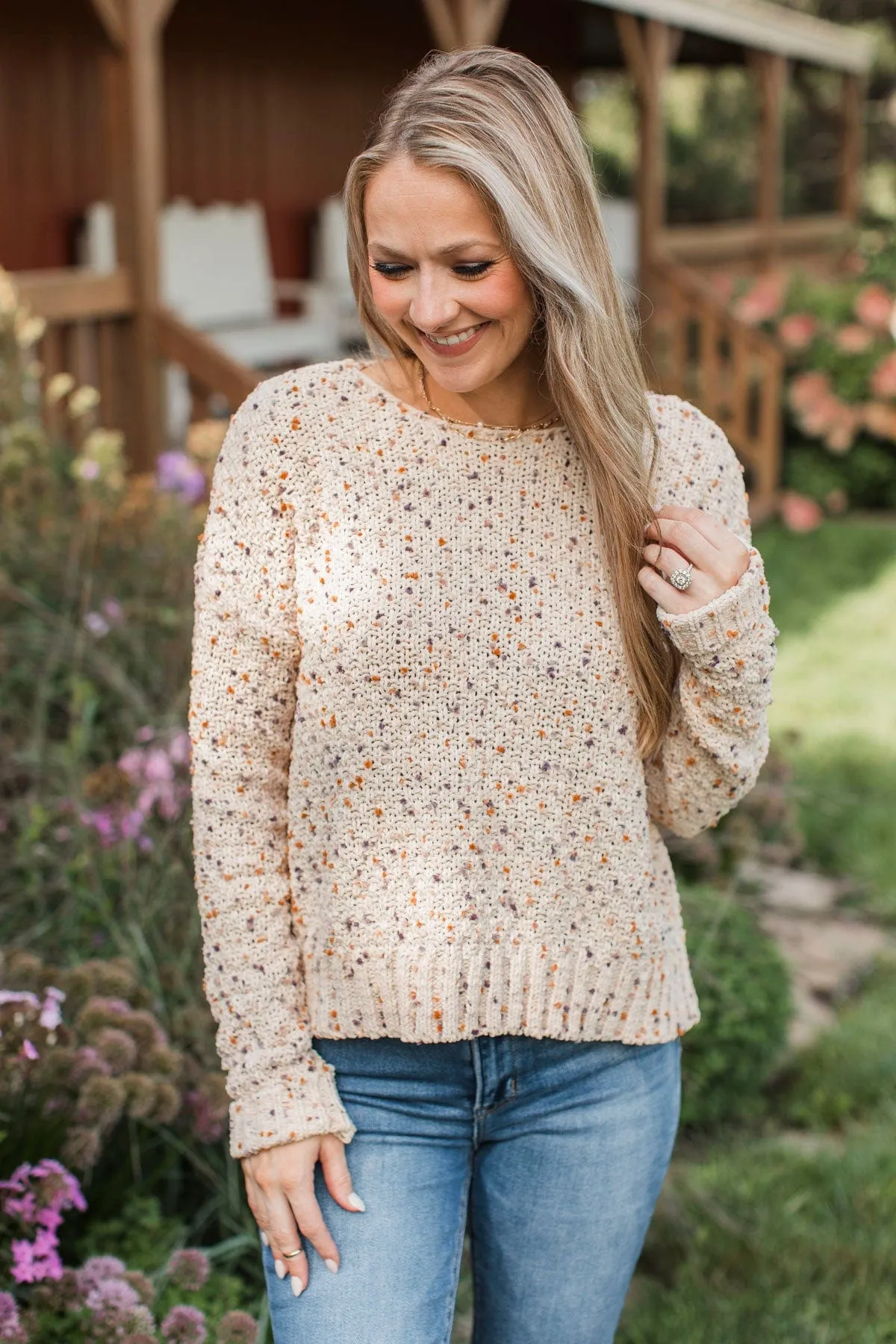 How Forever Feels Confetti Knit Sweater- Oatmeal