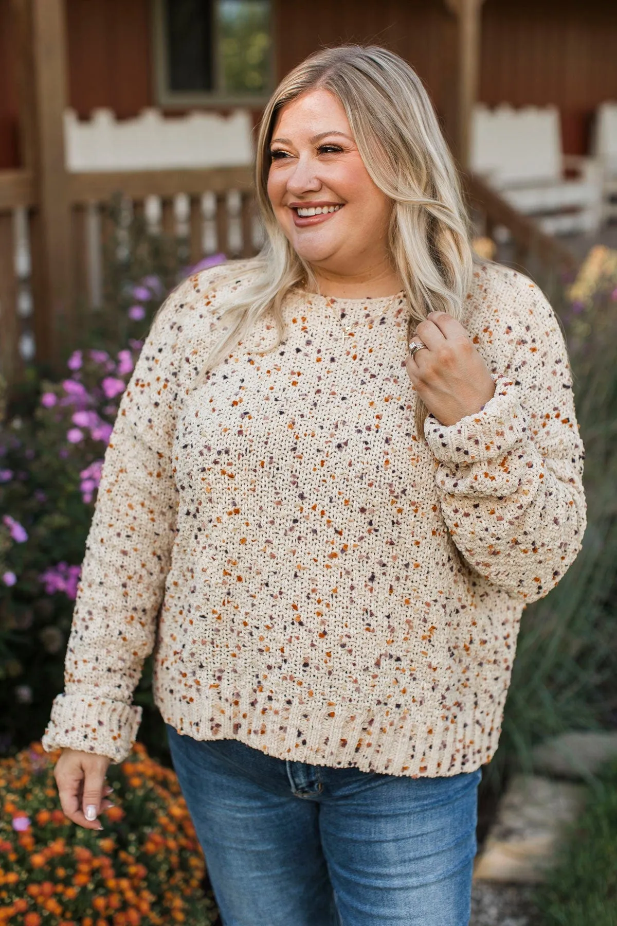 How Forever Feels Confetti Knit Sweater- Oatmeal