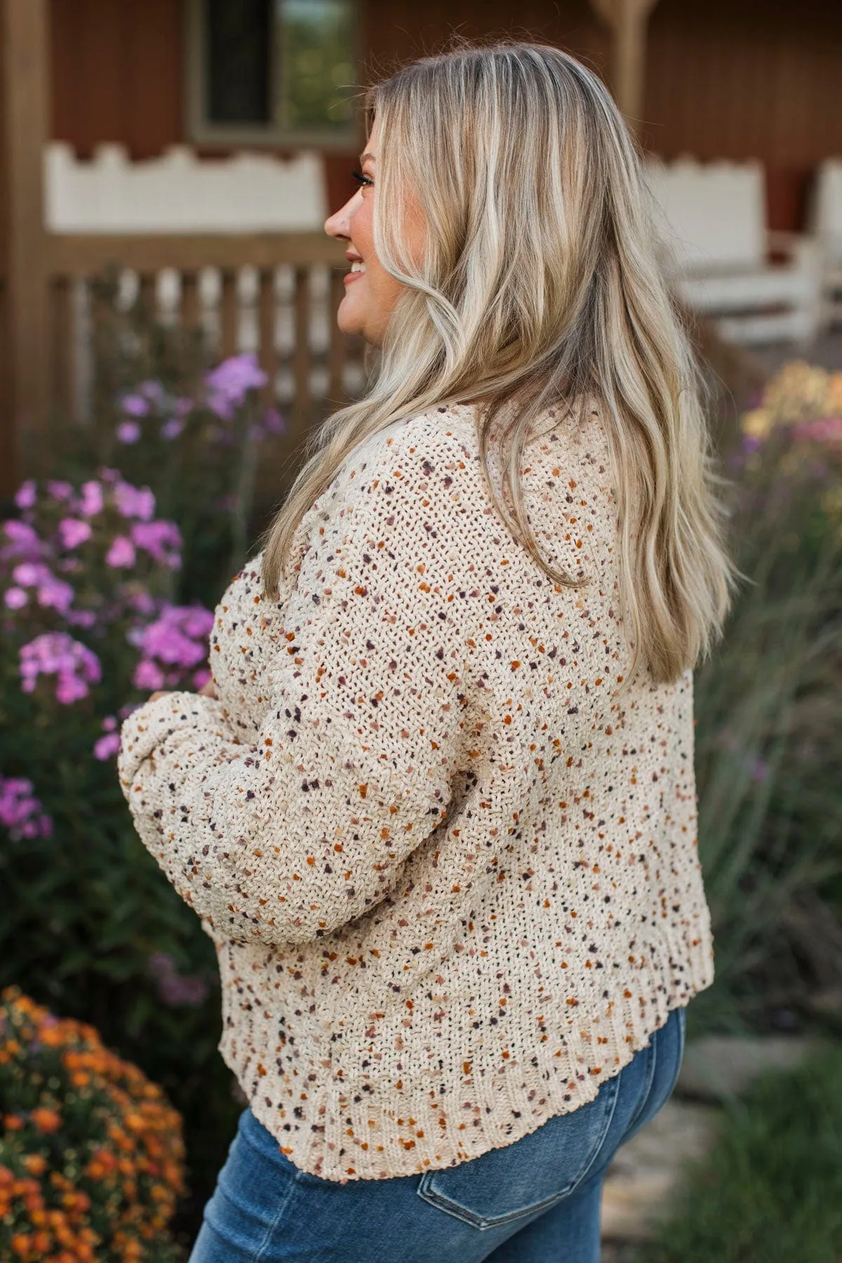 How Forever Feels Confetti Knit Sweater- Oatmeal