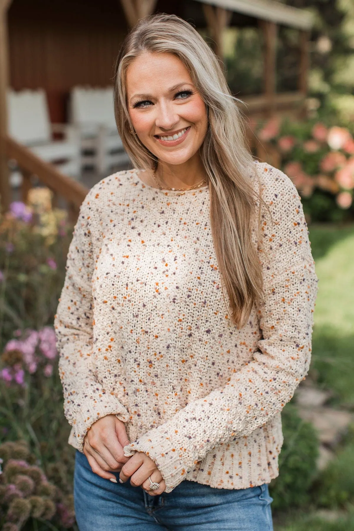 How Forever Feels Confetti Knit Sweater- Oatmeal