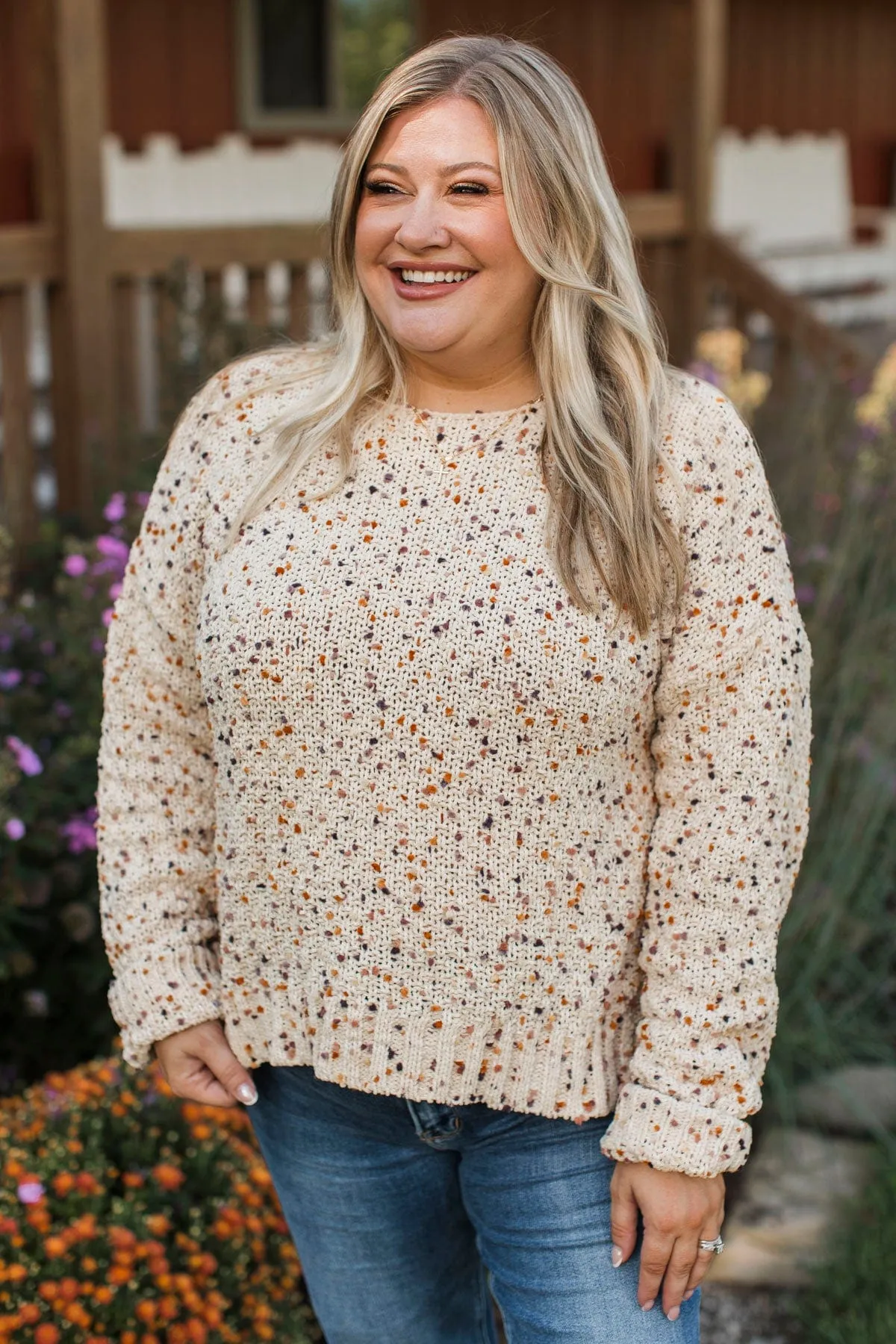 How Forever Feels Confetti Knit Sweater- Oatmeal