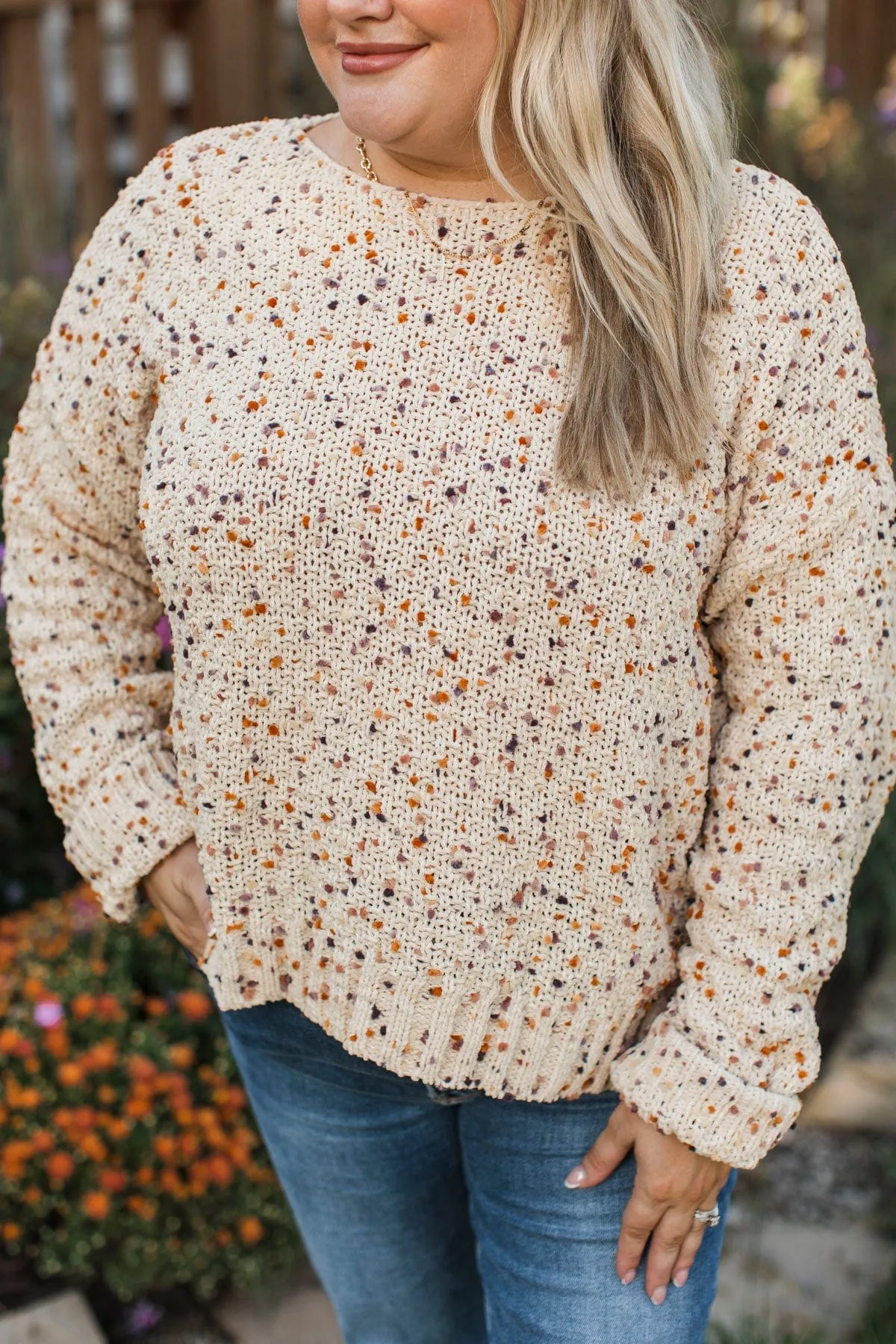 How Forever Feels Confetti Knit Sweater- Oatmeal