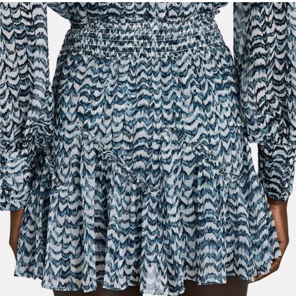 INTERMIX Mae Printed Silk Mini Skirt, P