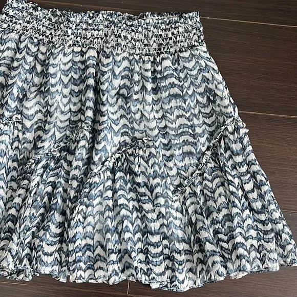 INTERMIX Mae Printed Silk Mini Skirt, P