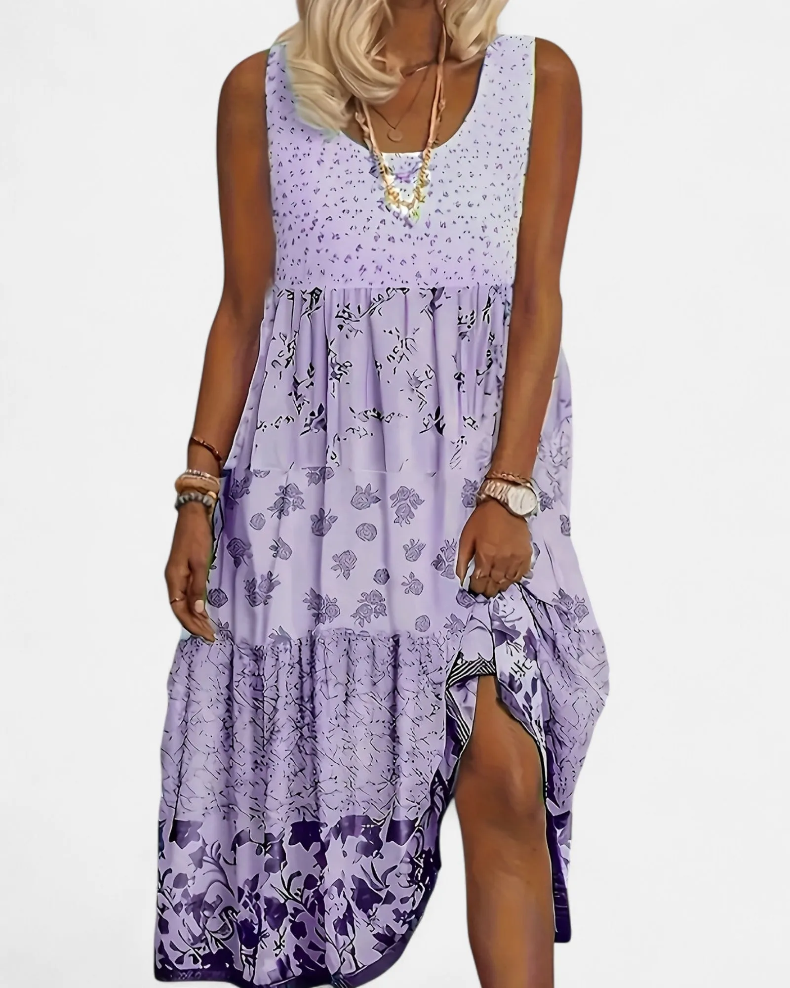 Isabella – Effortless Boho A-Line Midi Dress