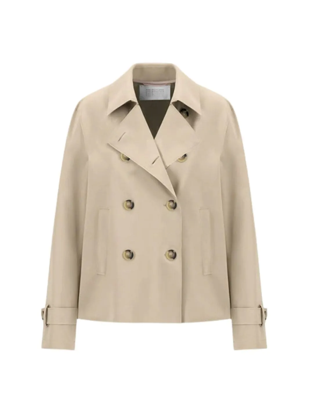 Jakke | W Cropped Trench Scuba Sand