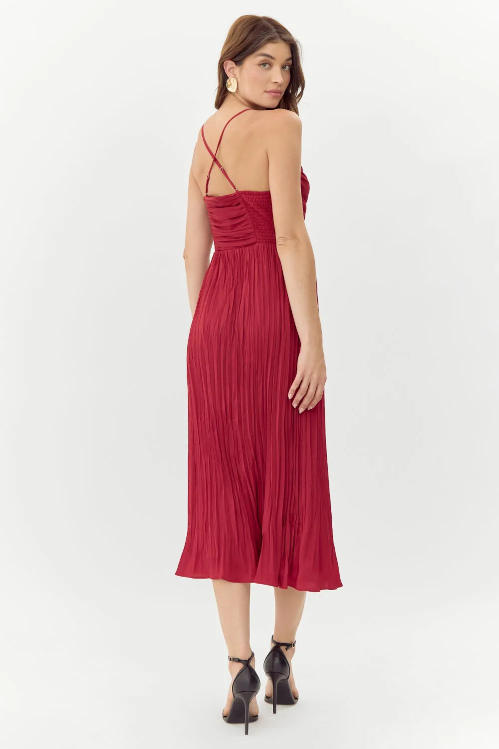 Jasmine Pleated Midi Dress