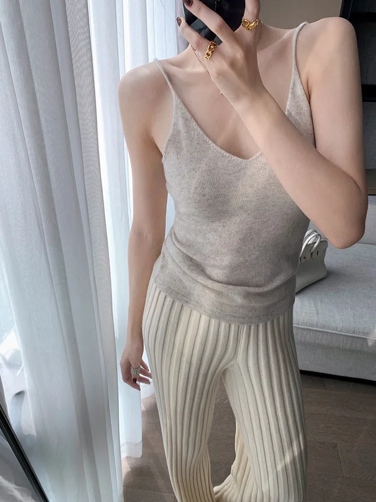 JazzHer Calendre Knit Wide Leg Pants