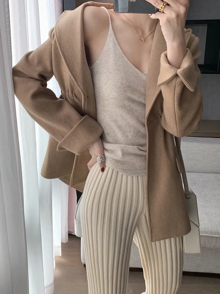 JazzHer Calendre Knit Wide Leg Pants