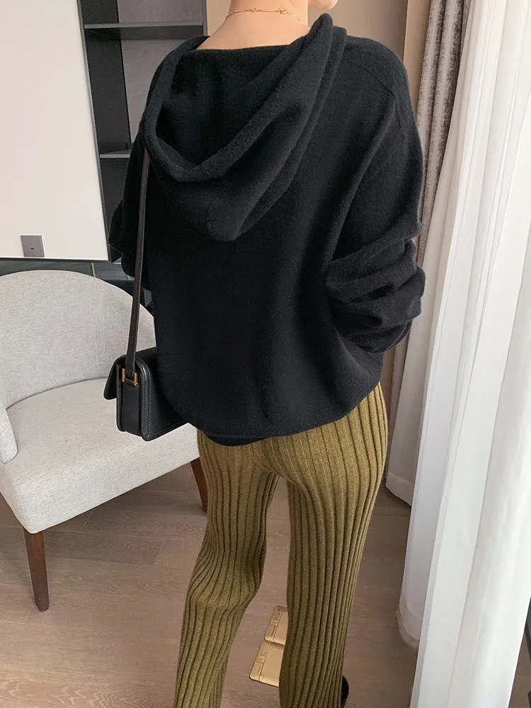 JazzHer Calendre Knit Wide Leg Pants