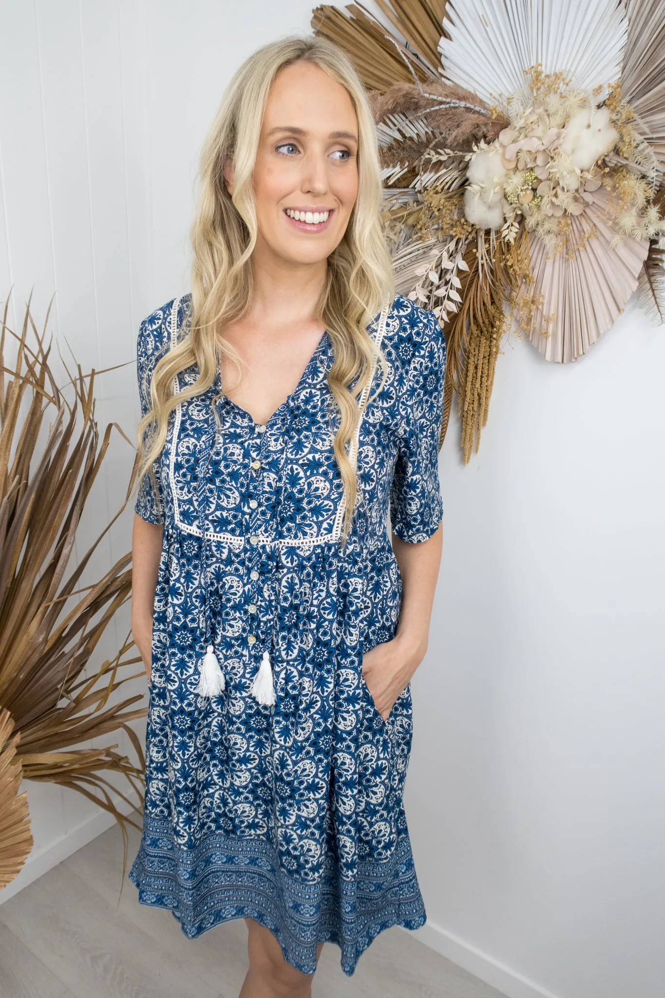 Joelene Dress -Blue
