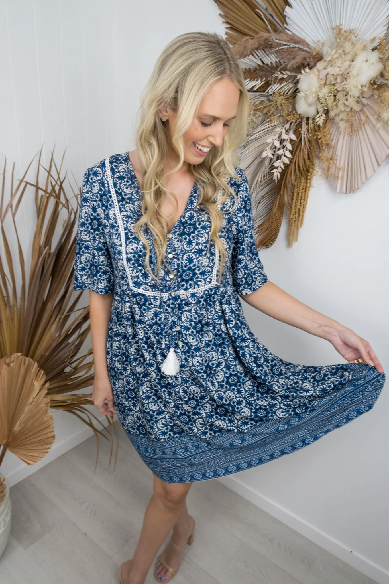 Joelene Dress -Blue
