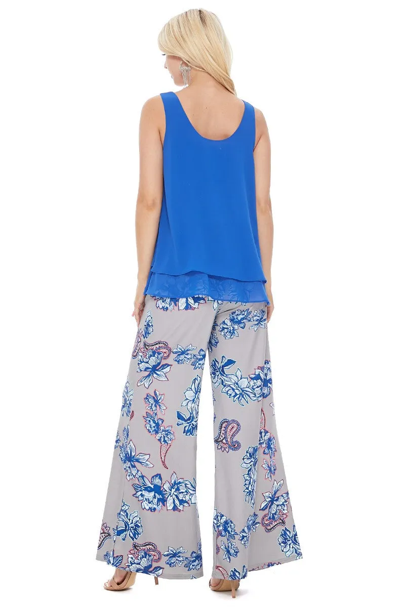 Jonah Palazzo Pant in Grey