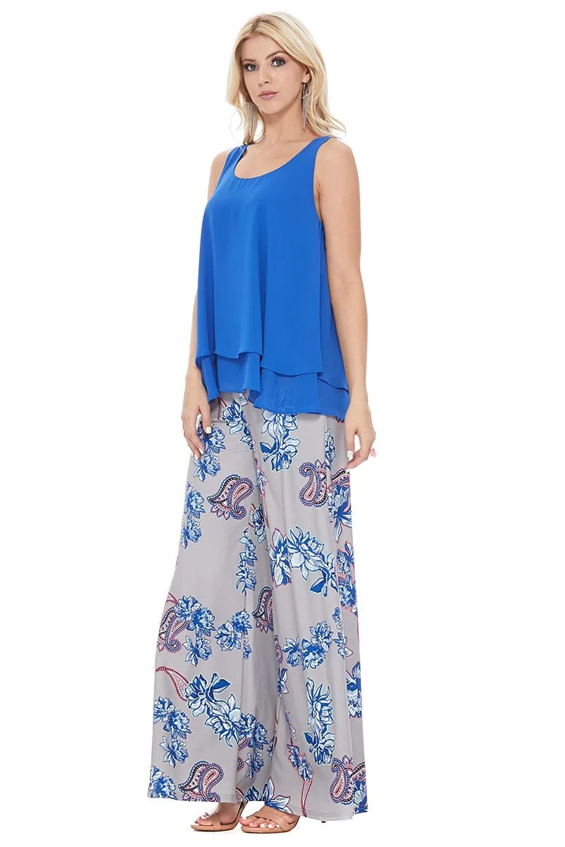 Jonah Palazzo Pant in Grey