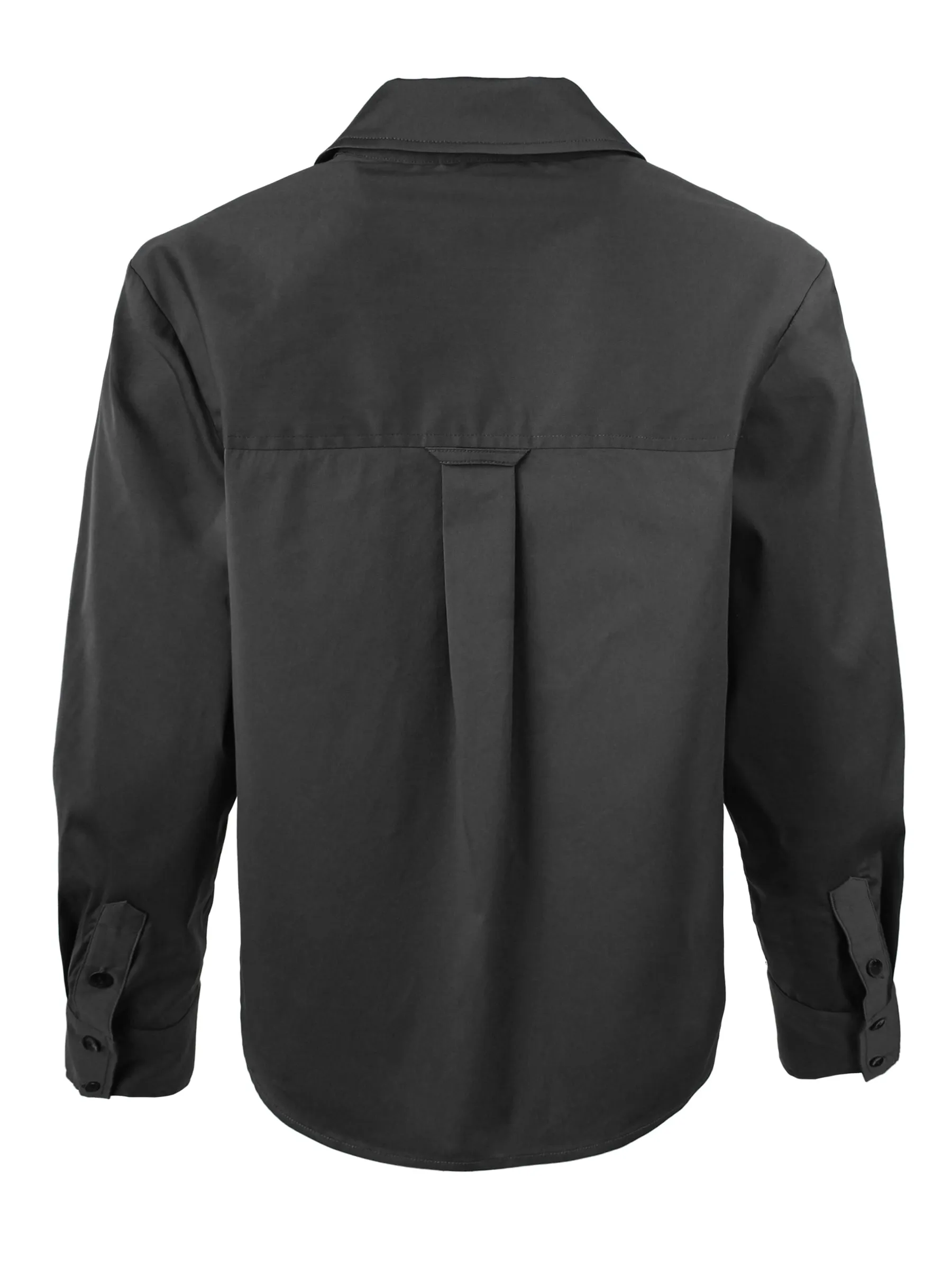 Joni Popover Shirt Navy Silky Poplin