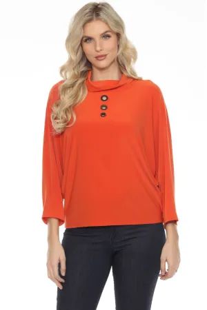 Joseph Ribkoff Cowl Neck Dolman Sleeve Boxy Top 243159
