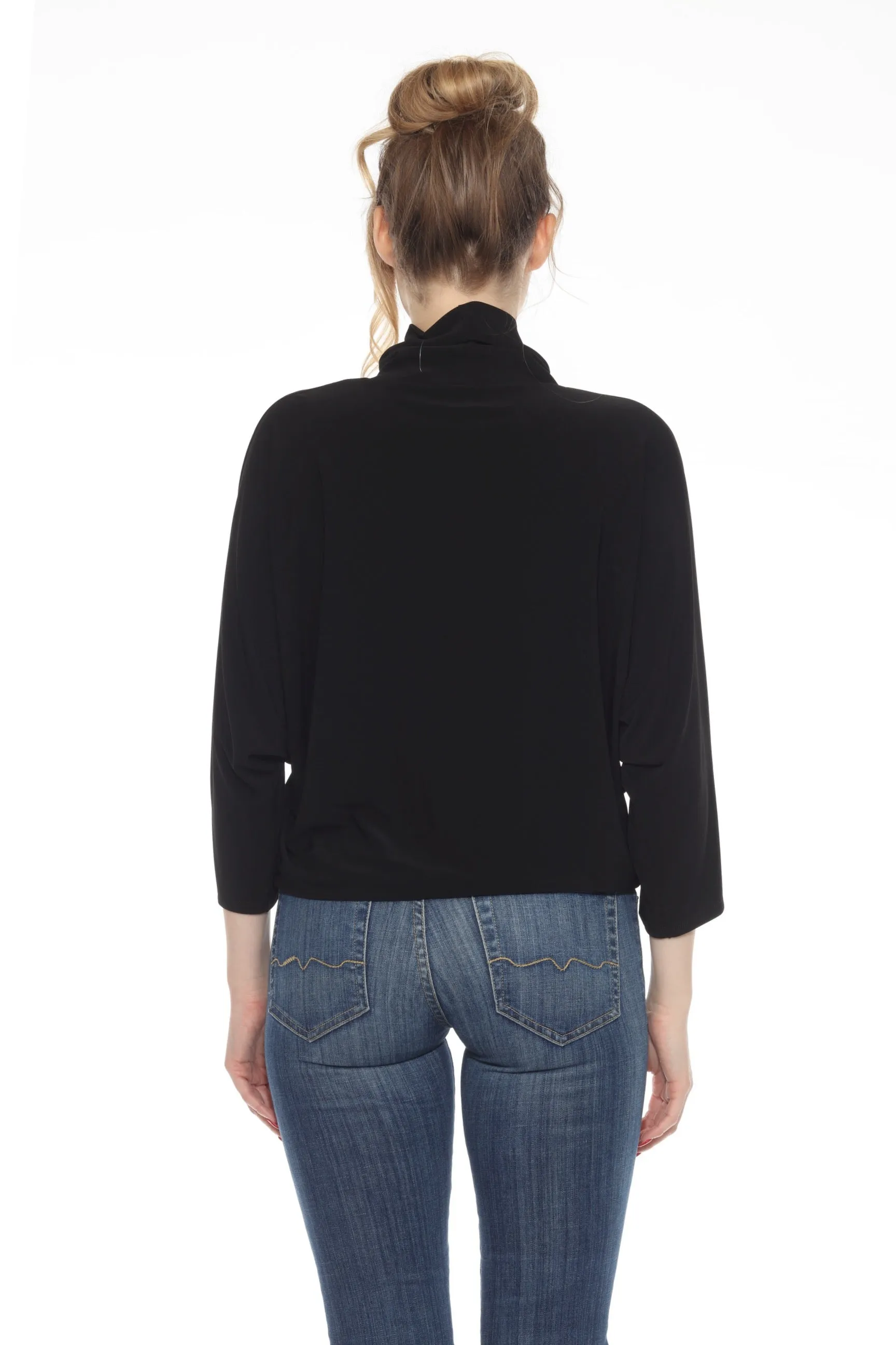 Joseph Ribkoff Cowl Neck Dolman Sleeve Boxy Top 243159