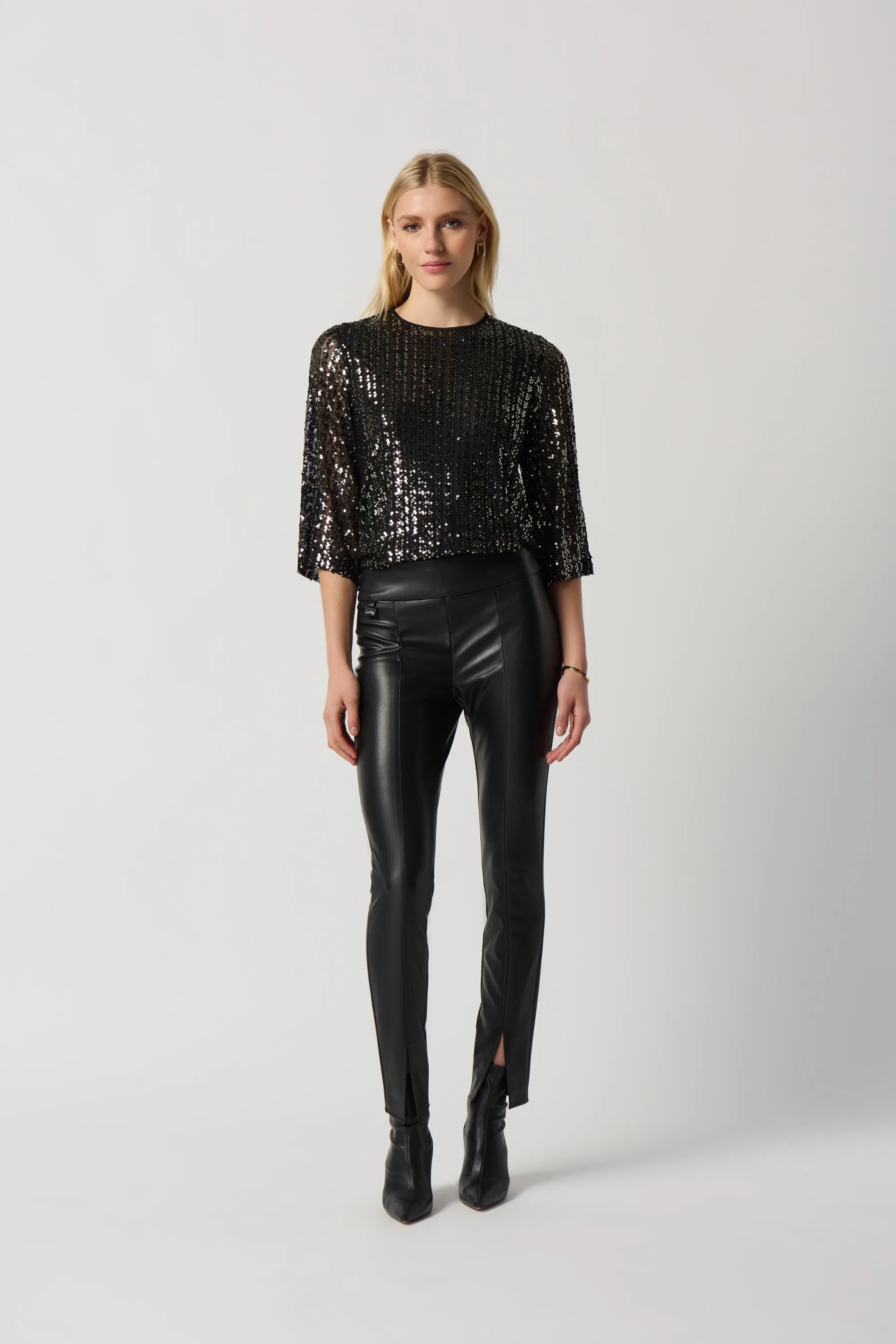 Joseph Ribkoff Sequin Boxy Top Jr234176