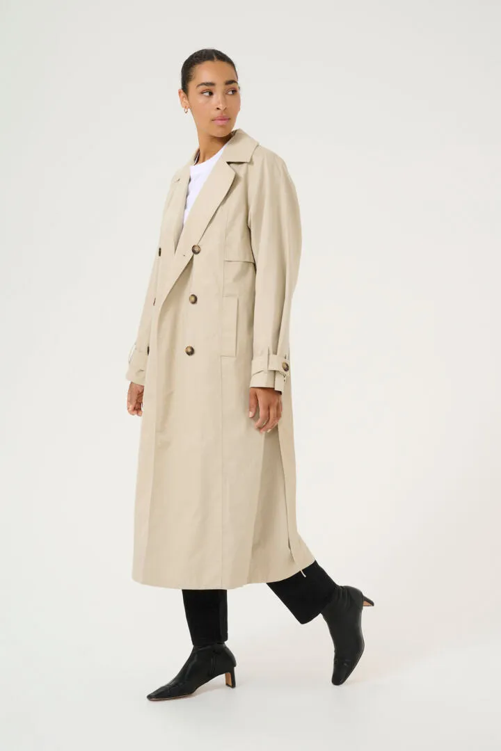 KApatricia Trench Coat - Feather Grey