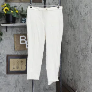 Karl Lagerfeld Paris Womens Straight-Leg Dress Pants G02PL489 Cream Off White 10