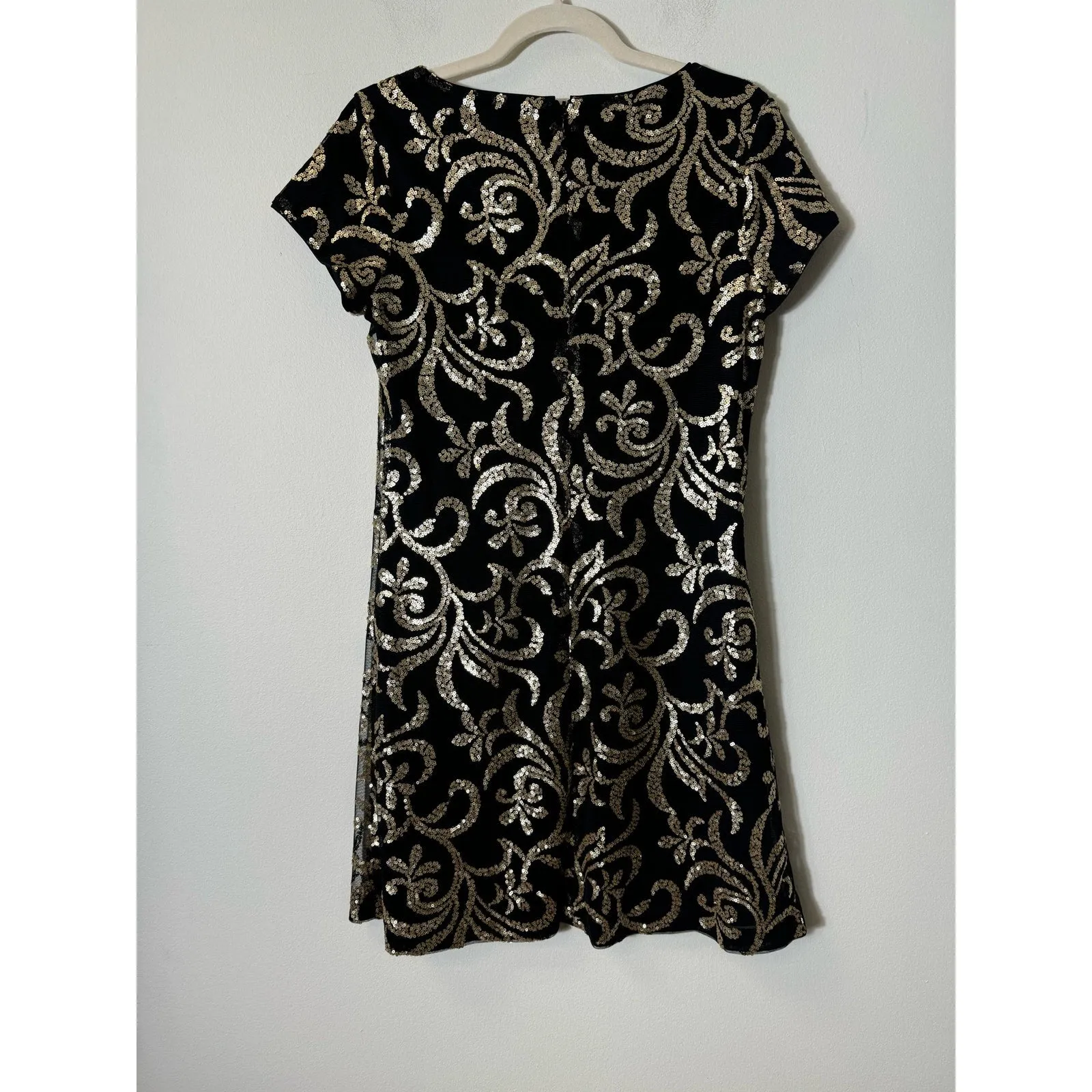 Kensie Dresses Black Cap Sleeves, Knee Length Cocktail Dress Sz 4