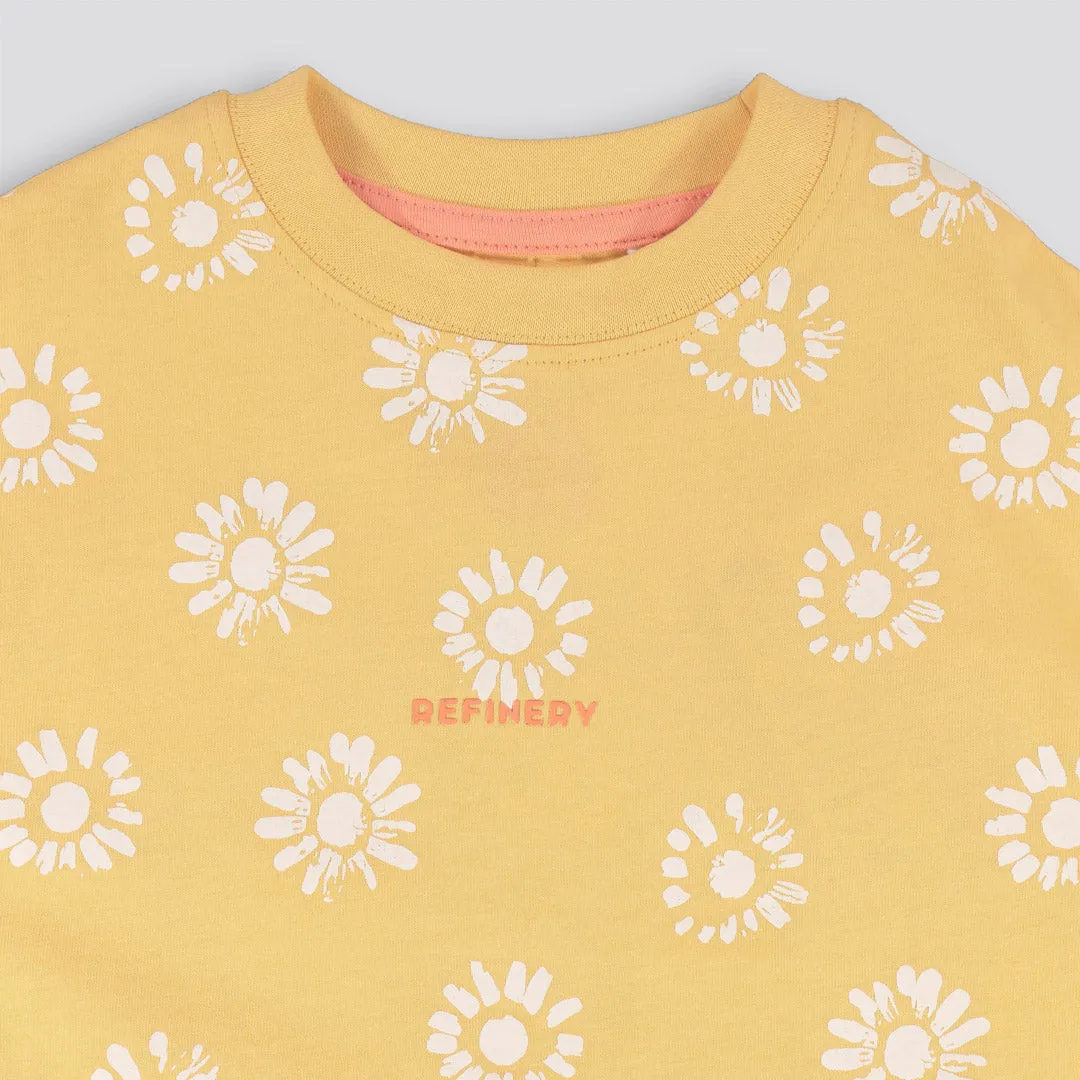 Kids Printed Tee _ 153154 _ Yellow
