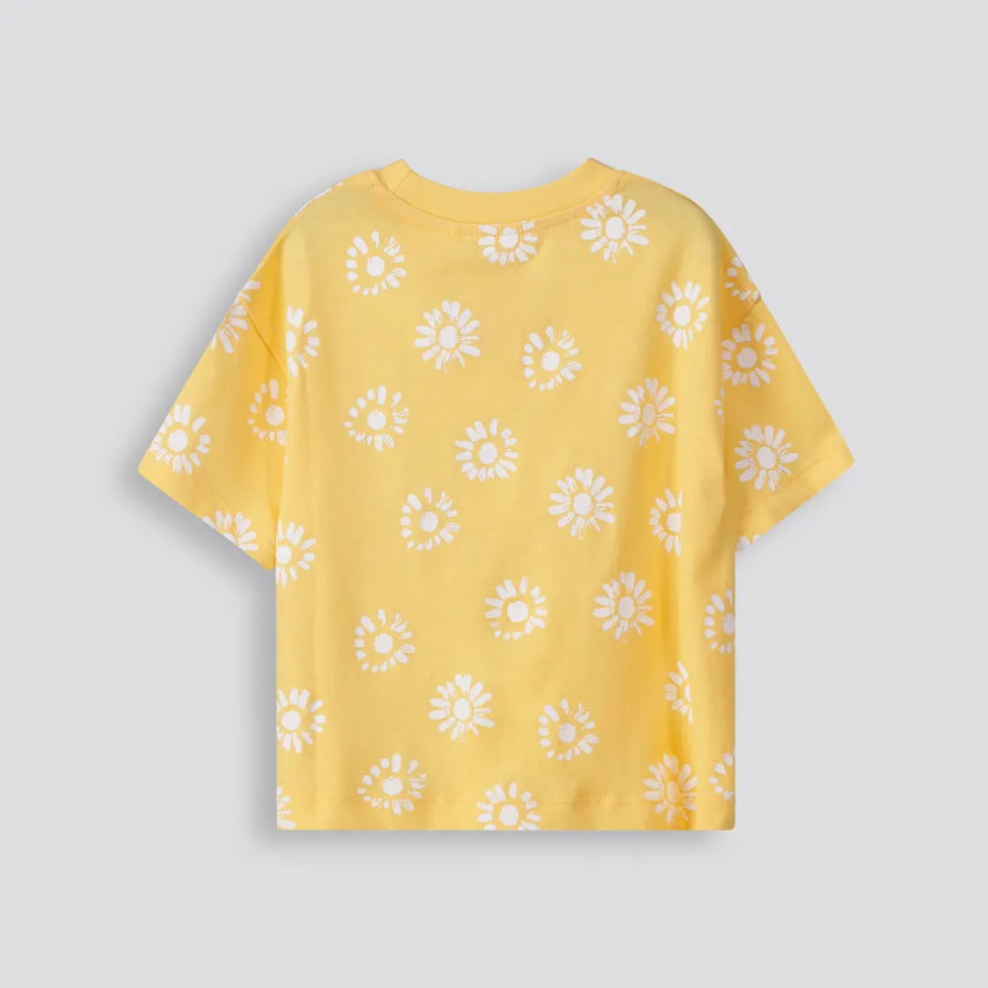 Kids Printed Tee _ 153154 _ Yellow
