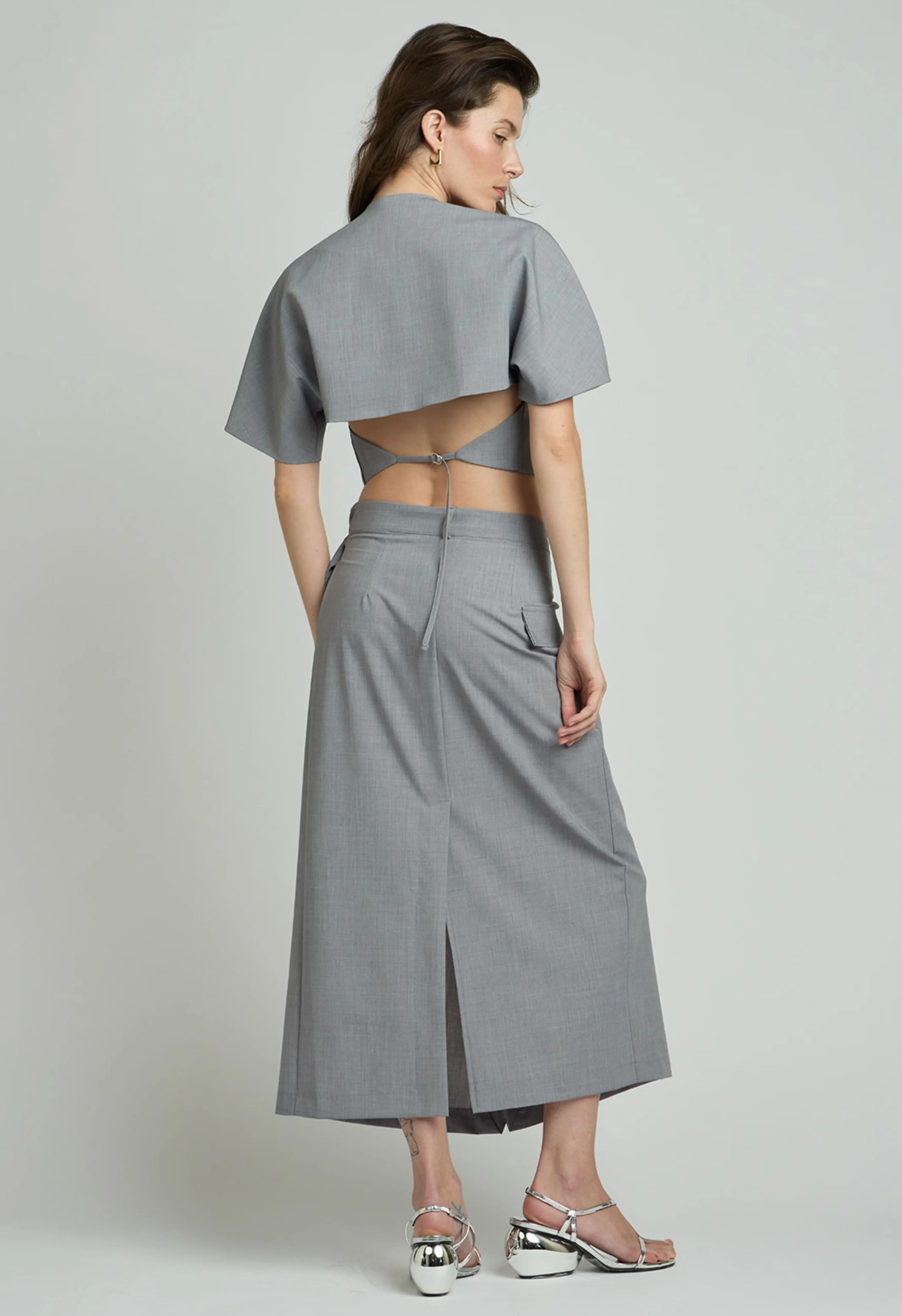 Kingsley Vest Top in Heather Grey